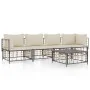 Juego de muebles de jardín 5 pzas y cojines ratán PE antracita de vidaXL, Sofás de exterior - Ref: Foro24-3186700, Precio: 39...