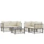 Juego de muebles de jardín 5 pzas y cojines ratán PE antracita de vidaXL, Sofás de exterior - Ref: Foro24-3186702, Precio: 42...