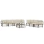 Gartenmöbel-Set 8-teilig und anthrazitfarbene PE-Rattan-Kissen von vidaXL, Outdoor-Sofas - Ref: Foro24-3186706, Preis: 660,20...