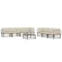 Gartenmöbel-Set 8-teilig und anthrazitfarbene PE-Rattan-Kissen von vidaXL, Outdoor-Sofas - Ref: Foro24-3186706, Preis: 660,20...