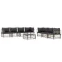 Garden furniture set 8 pieces and anthracite PE rattan cushions by vidaXL, Outdoor sofas - Ref: Foro24-3186707, Price: 660,07...