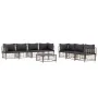 Garden furniture set 8 pieces and anthracite PE rattan cushions by vidaXL, Outdoor sofas - Ref: Foro24-3186707, Price: 660,07...