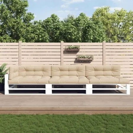 Pallet cushions 7 pieces beige fabric by vidaXL, Cushions for chairs and sofas - Ref: Foro24-3188911, Price: 215,86 €, Discou...