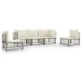 Gartenmöbel-Set 5-teilig und Kissen aus PE-Rattan Anthrazit von vidaXL, Outdoor-Sofas - Ref: Foro24-3186716, Preis: 425,41 €,...
