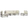 Gartenmöbel-Set 5-teilig und Kissen aus PE-Rattan Anthrazit von vidaXL, Outdoor-Sofas - Ref: Foro24-3186716, Preis: 425,41 €,...