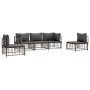 5-piece garden furniture set and anthracite PE rattan cushions by vidaXL, Outdoor sofas - Ref: Foro24-3186717, Price: 402,08 ...