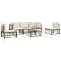 Gartenmöbel-Set 6-teilig und anthrazitfarbene PE-Rattan-Kissen von vidaXL, Outdoor-Sofas - Ref: Foro24-3186718, Preis: 476,56...