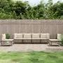 Gartenmöbel-Set 6-teilig und anthrazitfarbene PE-Rattan-Kissen von vidaXL, Outdoor-Sofas - Ref: Foro24-3186720, Preis: 499,57...