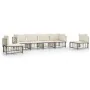 Gartenmöbel-Set 6-teilig und anthrazitfarbene PE-Rattan-Kissen von vidaXL, Outdoor-Sofas - Ref: Foro24-3186720, Preis: 499,57...