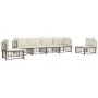 Garden furniture set 6 pieces and anthracite PE rattan cushions by vidaXL, Outdoor sofas - Ref: Foro24-3186720, Price: 498,02...