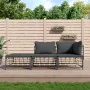 Gartenmöbel-Set 3-teilig anthrazitfarbene PE-Rattankissen von vidaXL, Outdoor-Sofas - Ref: Foro24-3186725, Preis: 219,09 €, R...