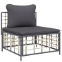 Gartenmöbel-Set mit anthrazitfarbenen PE-Rattankissen 4-tlg von vidaXL, Outdoor-Sofas - Ref: Foro24-3186731, Preis: 293,51 €,...