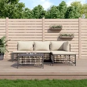 Gartenmöbel-Set 5-teilig, Kissen anthrazit, PE-Rattan von vidaXL, Outdoor-Sofas - Ref: Foro24-3186732, Preis: 363,80 €, Rabat...