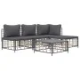 Juego de muebles de jardín 5 pzas cojines antracita ratán PE de vidaXL, Sofás de exterior - Ref: Foro24-3186733, Precio: 363,...