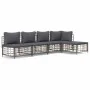 Juego de muebles de jardín 5 pzas cojines antracita ratán PE de vidaXL, Sofás de exterior - Ref: Foro24-3186735, Precio: 369,...
