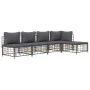 Juego de muebles de jardín 5 pzas cojines antracita ratán PE de vidaXL, Sofás de exterior - Ref: Foro24-3186735, Precio: 369,...