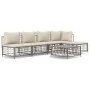 Garden furniture set 6 pieces anthracite cushions PE rattan by vidaXL, Outdoor sofas - Ref: Foro24-3186736, Price: 446,47 €, ...