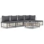 6-piece garden furniture set with anthracite cushions and PE rattan by vidaXL, Outdoor sofas - Ref: Foro24-3186737, Price: 44...
