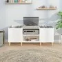 Glänzend weißer Sperrholz-Disc-Schrank 121x38x48 cm von vidaXL, CD- und DVD-Speicher - Ref: Foro24-831927, Preis: 83,49 €, Ra...