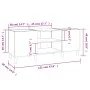Glänzend weißer Sperrholz-Disc-Schrank 121x38x48 cm von vidaXL, CD- und DVD-Speicher - Ref: Foro24-831927, Preis: 83,49 €, Ra...