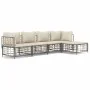 Gartenmöbel-Set 5-teilig mit Kissen Anthrazit PE-Rattan von vidaXL, Outdoor-Sofas - Ref: Foro24-3186742, Preis: 399,89 €, Rab...