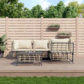Garden furniture set 5 pieces cushions anthracite PE rattan by vidaXL, Outdoor sofas - Ref: Foro24-3186748, Price: 411,58 €, ...