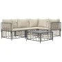 Juego de muebles de jardín 5 pzas cojines antracita ratán PE de vidaXL, Sofás de exterior - Ref: Foro24-3186748, Precio: 410,...