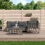 Gartenmöbel-Set 5-teilig mit Kissen Anthrazit PE-Rattan von vidaXL, Outdoor-Sofas - Ref: Foro24-3186749, Preis: 408,39 €, Rab...