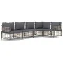 Garden furniture set 5 pieces cushions anthracite PE rattan by vidaXL, Outdoor sofas - Ref: Foro24-3186751, Price: 414,99 €, ...
