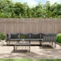 Gartenmöbel-Set 6-teilig anthrazitfarbene Kissen PE-Rattan von vidaXL, Outdoor-Sofas - Ref: Foro24-3186753, Preis: 490,15 €, ...