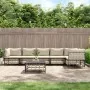 Set muebles de jardín 7 pzas y cojines ratán PE gris antracita de vidaXL, Sofás de exterior - Ref: Foro24-3186756, Precio: 56...
