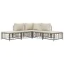 Juego de muebles de jardín 5 pzas cojines antracita ratán PE de vidaXL, Sofás de exterior - Ref: Foro24-3186760, Precio: 364,...