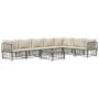 Juego de muebles de jardín 8 pzas y cojines ratán PE antracita de vidaXL, Sofás de exterior - Ref: Foro24-3186762, Precio: 64...