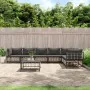 8-piece garden furniture set with anthracite PE rattan cushions by vidaXL, Outdoor sofas - Ref: Foro24-3186763, Price: 642,62...