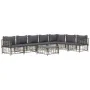 8-piece garden furniture set with anthracite PE rattan cushions by vidaXL, Outdoor sofas - Ref: Foro24-3186763, Price: 642,62...