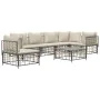 Gartenmöbel-Set 7-teilig und anthrazitgraue PE-Rattankissen von vidaXL, Outdoor-Sofas - Ref: Foro24-3186766, Preis: 568,14 €,...