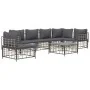 Gartenmöbel-Set 7-teilig und anthrazitgraue PE-Rattankissen von vidaXL, Outdoor-Sofas - Ref: Foro24-3186767, Preis: 564,68 €,...