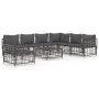 Garden furniture set 8 pieces and anthracite PE rattan cushions by vidaXL, Outdoor sofas - Ref: Foro24-3186769, Price: 642,62...