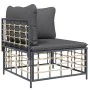 Gartenmöbel-Set 8-teilig und anthrazitfarbene PE-Rattan-Kissen von vidaXL, Outdoor-Sofas - Ref: Foro24-3186769, Preis: 642,62...