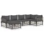 Juego de muebles de jardín 6 pzas cojines antracita ratán PE de vidaXL, Sofás de exterior - Ref: Foro24-3186771, Precio: 470,...