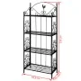 Schwarzes quadratisches Pflanzenregal von vidaXL, Topfständer - Ref: Foro24-40780, Preis: 94,56 €, Rabatt: %