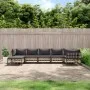 7-teiliges Gartenmöbel-Set und Kissen aus PE-Rattan, anthrazitgrau von vidaXL, Outdoor-Sofas - Ref: Foro24-3186775, Preis: 54...