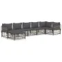 7-teiliges Gartenmöbel-Set und Kissen aus PE-Rattan, anthrazitgrau von vidaXL, Outdoor-Sofas - Ref: Foro24-3186775, Preis: 54...