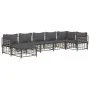 7-teiliges Gartenmöbel-Set und Kissen aus PE-Rattan, anthrazitgrau von vidaXL, Outdoor-Sofas - Ref: Foro24-3186775, Preis: 54...