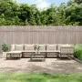 Gartenmöbel-Set 8-teilig und anthrazitfarbene PE-Rattan-Kissen von vidaXL, Outdoor-Sofas - Ref: Foro24-3186776, Preis: 625,47...