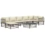 Gartenmöbel-Set 8-teilig und anthrazitfarbene PE-Rattan-Kissen von vidaXL, Outdoor-Sofas - Ref: Foro24-3186776, Preis: 625,47...