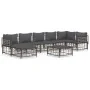 Gartenmöbel-Set 8 Stück und Kissen PE Rattan Anthrazit von vidaXL, Outdoor-Sofas - Ref: Foro24-3186777, Preis: 621,56 €, Raba...