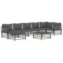 Gartenmöbel-Set 8 Stück und Kissen PE Rattan Anthrazit von vidaXL, Outdoor-Sofas - Ref: Foro24-3186777, Preis: 621,56 €, Raba...