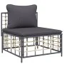Gartenmöbel-Set 8 Stück und Kissen PE Rattan Anthrazit von vidaXL, Outdoor-Sofas - Ref: Foro24-3186777, Preis: 621,56 €, Raba...