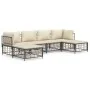 Juego de muebles de jardín 6 pzas cojines antracita ratán PE de vidaXL, Sofás de exterior - Ref: Foro24-3186778, Precio: 456,...